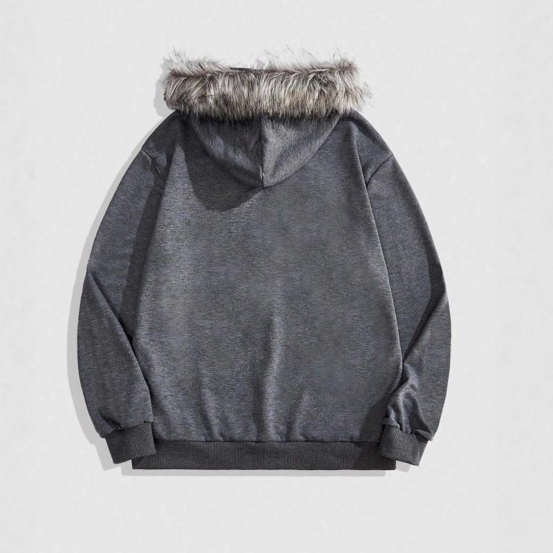 Oversized Cropped Sweatshirt met Capuchon en Kruisprint Streetwear Lange Mouwen Ritssluiting Unisex Losse Pasvorm