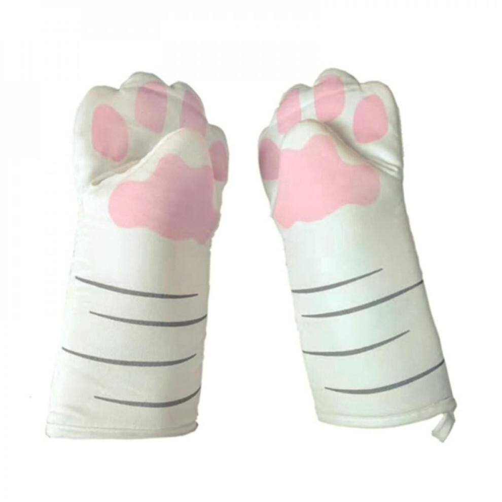 Cotton Oven Mitts with Hanging Loop, Heat Resistant