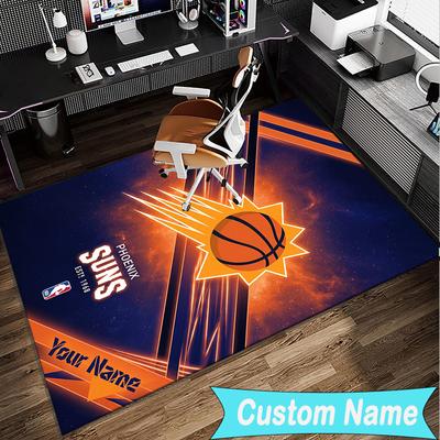 Custom Name Rug Suns Basketball Artwork Area Rug Suitable for Indoor And Outdoor,Carpets for Homes, Offices,Living Rooms,Home Decor,Christmas Gift
