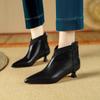 Fashion 2024 New Autumn Winter Women Boots Genuine Leather Short Boots for Women Fashion Pointed Toe Ladies Shoes Modern Chelsea Boots