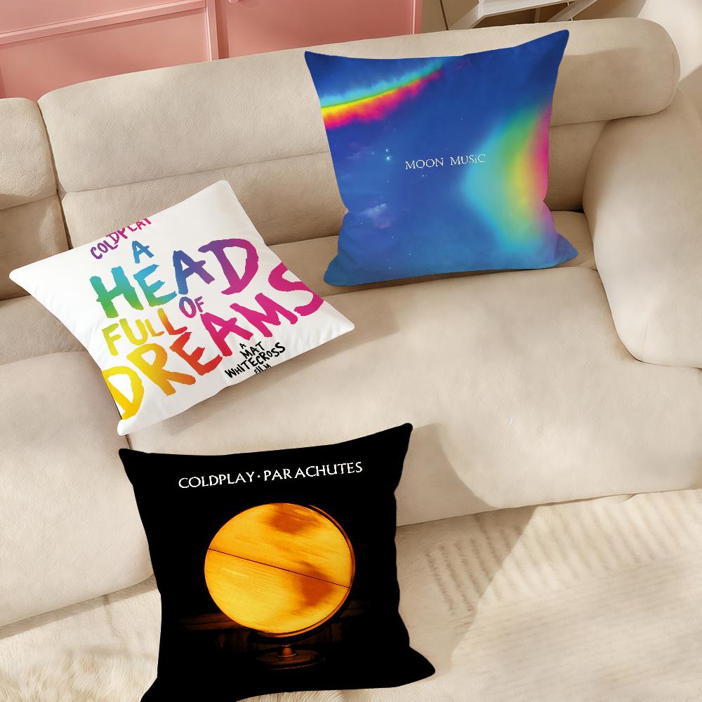 Rock Band CColdplayMoon Pillow Case Suitable For Bedrooms Living Rooms Cars Home Decoration