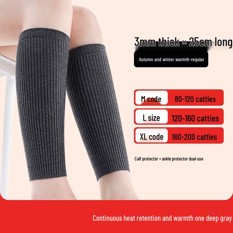 Unisex Cashmere Calf Ankle Warmer: Extra Thick, Fleece Lined, Heat-Generating Sports Socks for Cold Weather Protection.