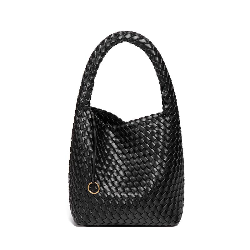 

Сумка под плечо с логотипом, модная плетеная сумка ручной работы, большая вместимость, сумка-тоут для мамы и ребенка