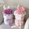 Bouquet Material Bag Rabbit Ears Non-shedding Tear-resistance Plush Surface Semi-finished Flower Material Pack Festival Supply
