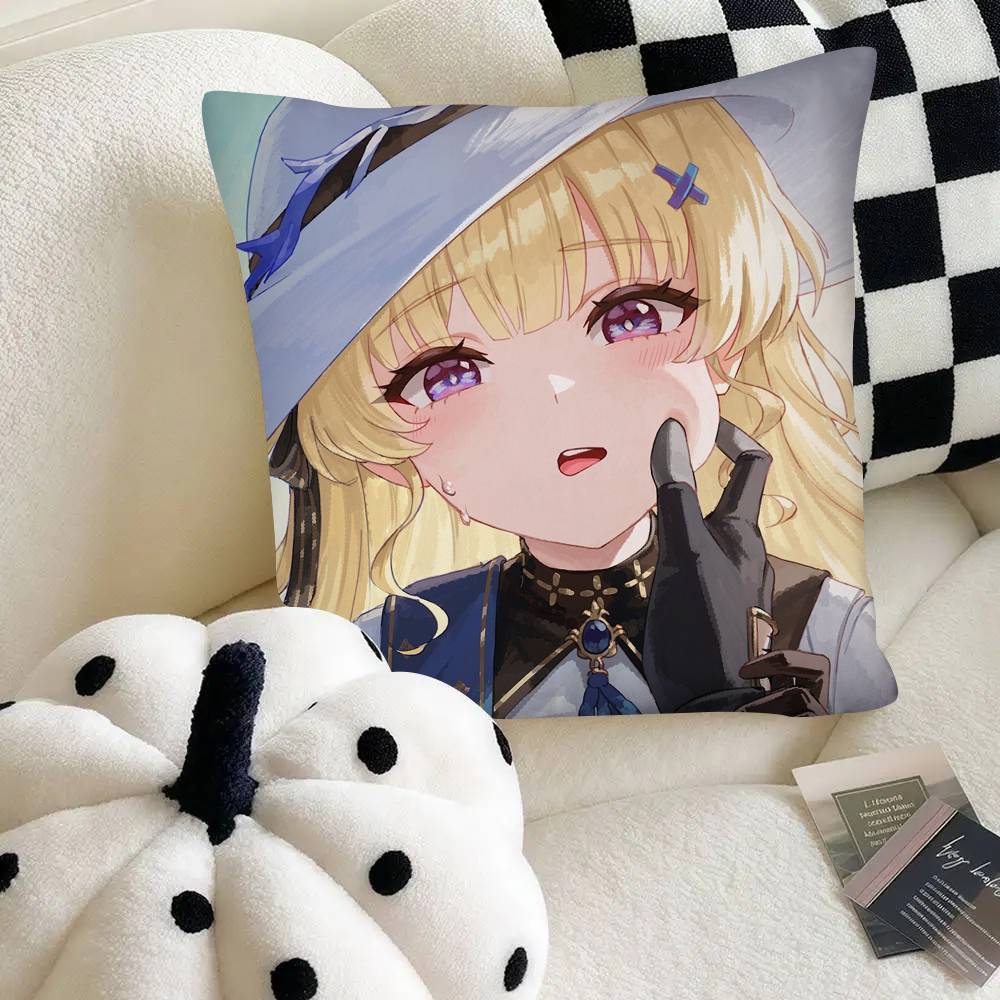 Phoebe Hot 3D Game Wuthering Waves Pillow Case Square Pillow Bedroom Sofa Leisure Comfort Cushion Car Home Decoration