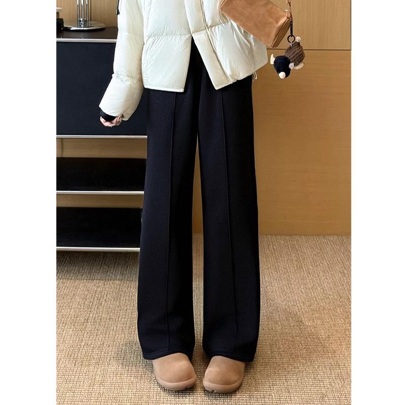 

2025 Winter Thick Warm White Duck Down Straight-Leg Casual Pants M чёрный