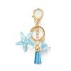 Starfish Ocean Tassel Keychain: Creative Resin Key Ring & Backpack Pendant for Women