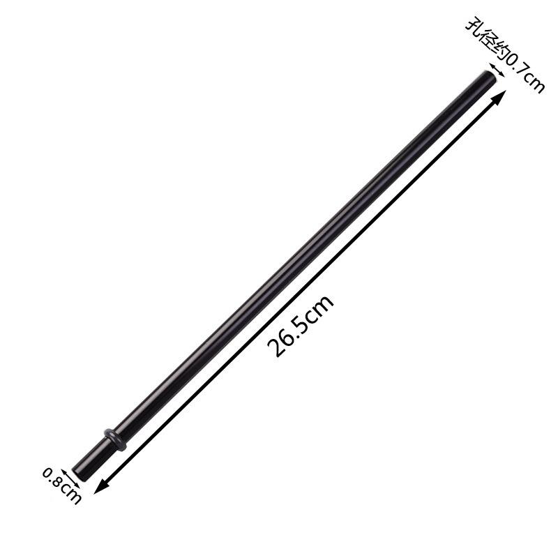 7Mm Aperture Straw 37 Color Solid Color Plastic Cup Accessories Pp Straw Non-Disposable Straw With Ring