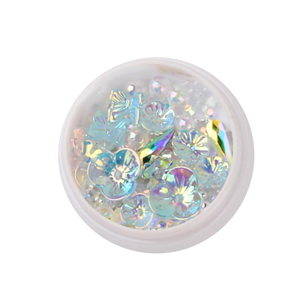 Nail Art Crystal Flower Shining Rhinestone Pearl Nail Sequin Rhinestone Manicure Decoration