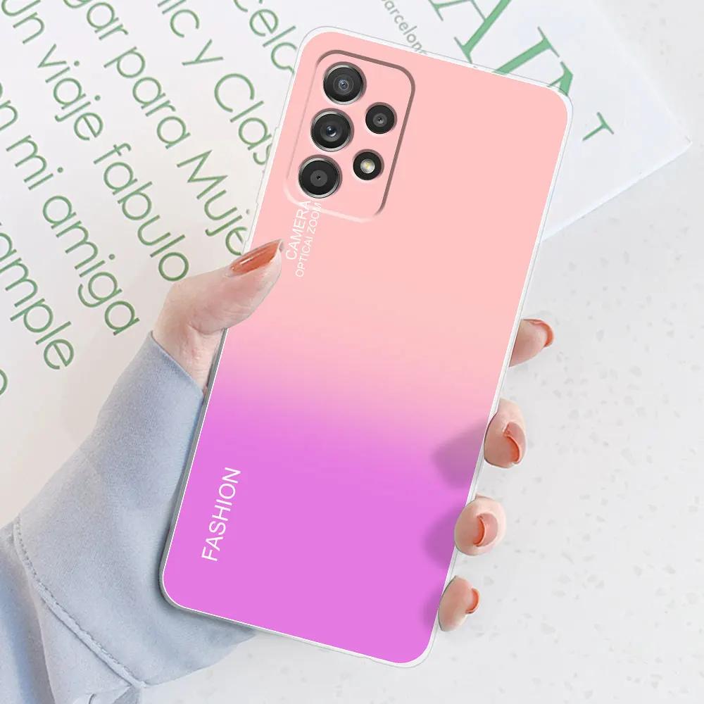 

For Samsung A73 5G Case A53 A33 Gradient Color Transparent Cases for Samsung Galaxy A33 5G Cover A73 2022 Silicone Back Bumper Samsung A33 5G