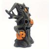 Spooky Vintage Halloween Pumpkin Tree Resin Statue Yard Figurine & Garden Orn Pumpkin Ornament Halloween Creative Decoration