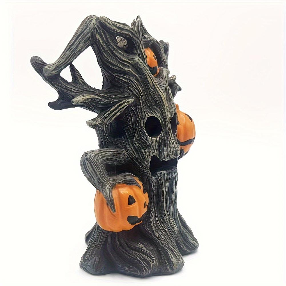 Spooky Vintage Halloween Pumpkin Tree Resin Statue Yard Figurine & Garden Orn Pumpkin Ornament Halloween Creative Decoration