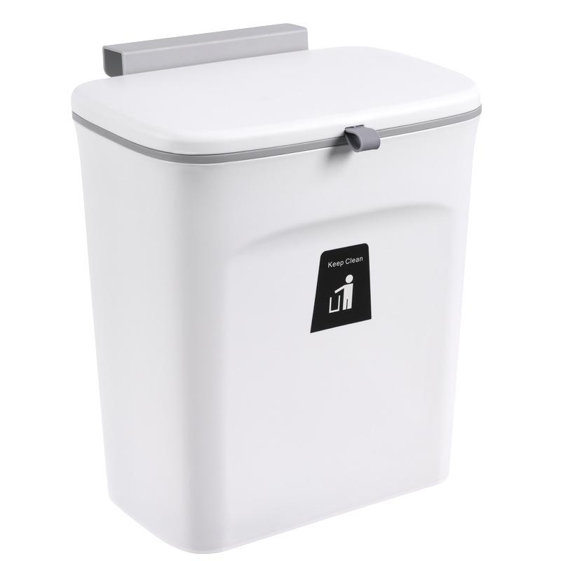 Wall-Mounted Kitchen Trash Can with Handle and Inner Bucket for Cabinets