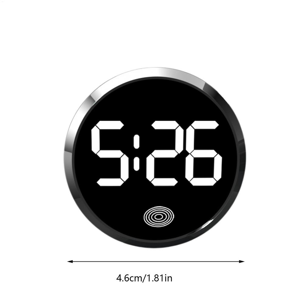 Mini Digital Clock for Car Dashboard - Touch-Sensitive LED Display, Compact Electronic Timer, Auto Accessories for Vehicle, RV