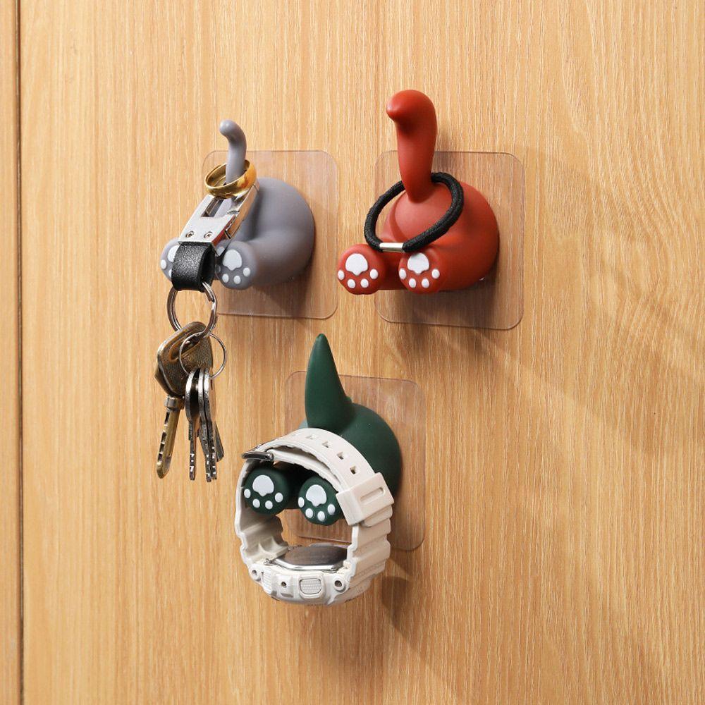 Household Strong Sticky Decorative Sundries Organizer Coat Hanger Key Holder Hat Rack Wall Hooks