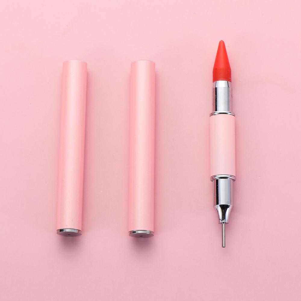 Colorful Dual-Ended Wax Pencil DIY Nail Art Rhinestone Picker Diamond Point Drill Pen Rhinestone Applicator Nail Tools