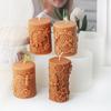 3D Relief Bee Cylindrical Candle Silicone Mold Diy Honeycomb Column Aromatherapy Candle Plaster Making Tool Handmade Gift Decor