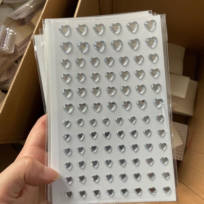 Color Acrylic Rhinestones Sticker for Eyes DIY Party Face Forehead Eyse Makeup Crystal Self-adhesive Tattoo Sticker Nail Sticker