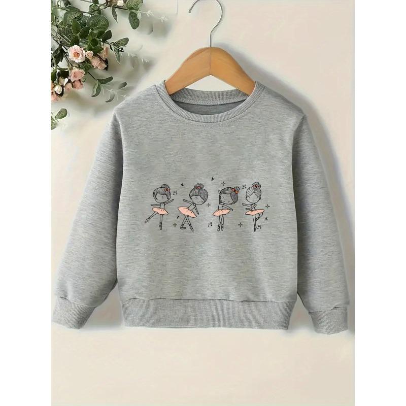 European Size Cute Printed Pattern Simple Sweet Beauty Baby Spring Thin Round-neck Sweatshirt
