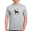 Iubitor de câini Husky Rasa de câine Husky Siberian Inimă Pui de blană Bumbac Gri Tricou