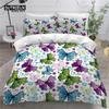 Colorful Butterfly And Floral Duvet Cover Set King Size Butterflies Theme Bedding Set For Kids Girls Comforter Cover Pillowcases