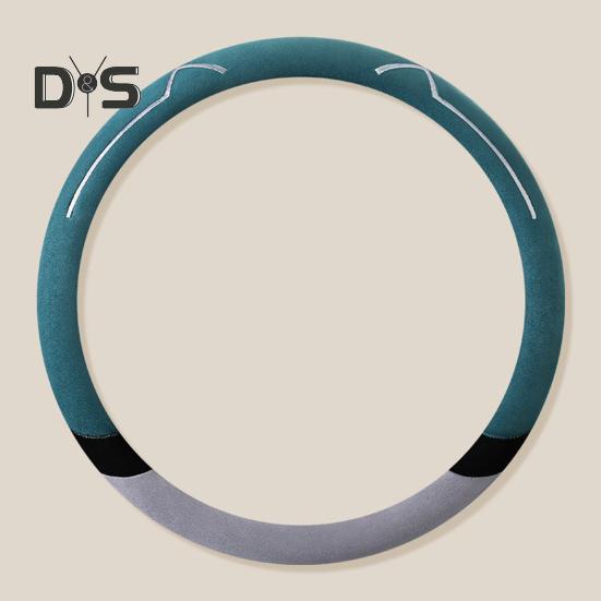 Car Steering Wheel Cover Cushion Breathable Anti Slip Cat Ear Universal Round/D Shape Steering Cover Auto Accessories