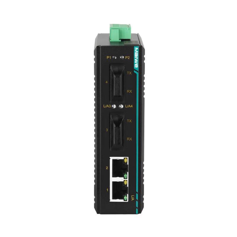 Maiwei 4-Port 100M Industrial Fiber Optic Ethernet Switch