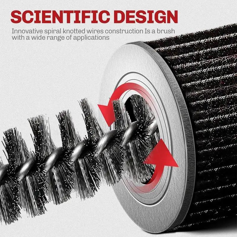 Stainless Steel Bore Brush Metal Bore Brush Kit Cleaning Brushes Tool For Automotive Interiors Pipes Drill Impact Tool Cleaning