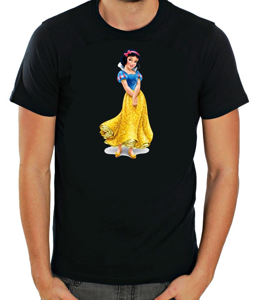 Disney princess characters Short Sleeve White T Shirt Men R101 4XL
