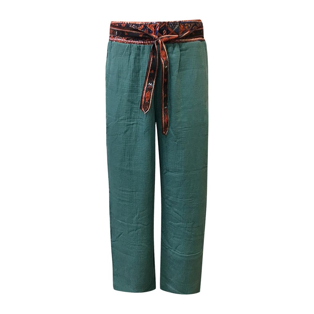 Men's Vacation Casual Breathable Solid Color Drawstring Pants