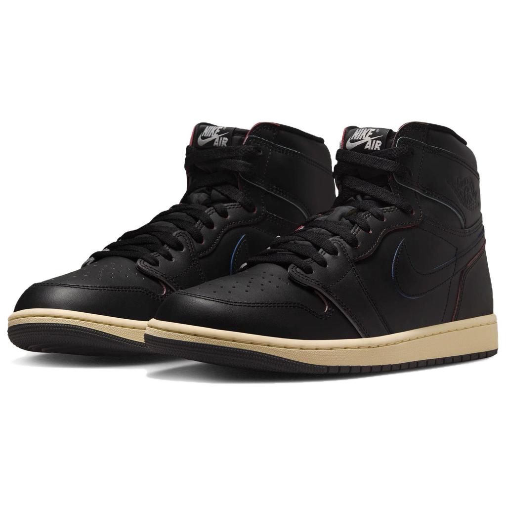 Jordan Air Jordan 1 High Top Vintage Basketball Shoes Men's Black Asian Version DZ5485-002