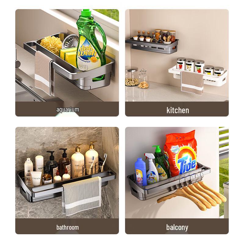 Wall-Mounted Kitchen Sponge & Dishcloth Drain Rack