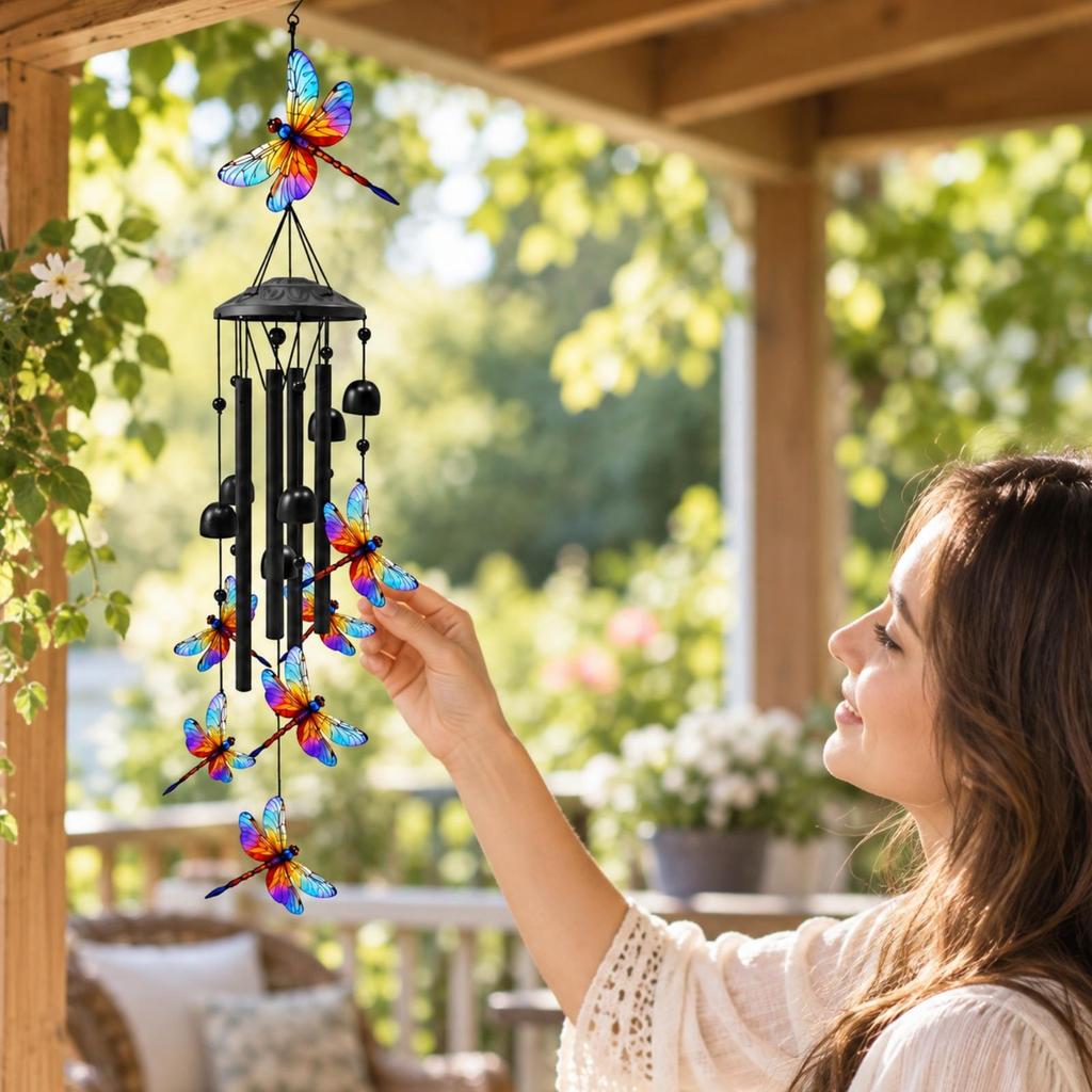 Metal Wind Chime Indoor Outdoor Chimes with Hook Suspended for Garden, Balcony, Entryway