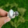Anniversary Gift For Her Natural Larimar Promise Flower Ring Size 7 925 Silver