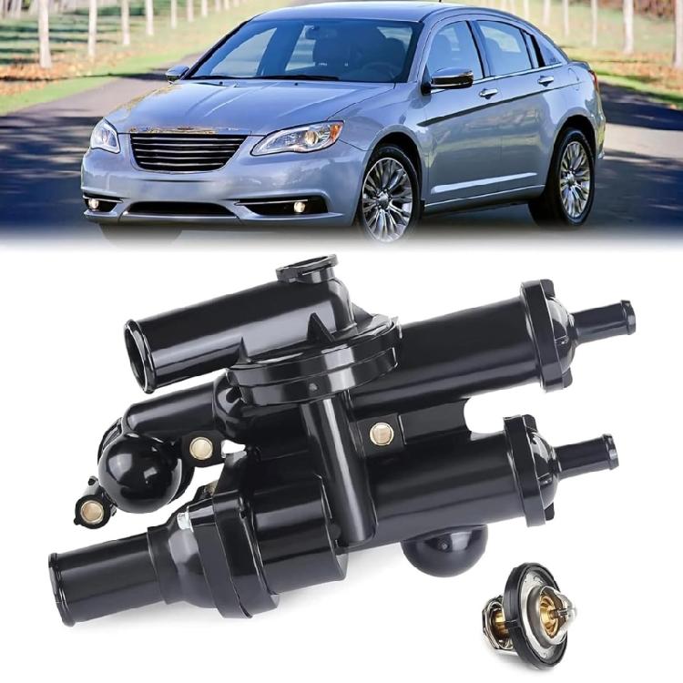 Ersatzthermostat mit Gehäuse Auto Motor Kühlmittel Thermostatgehäuse Baugruppe Autozubehör