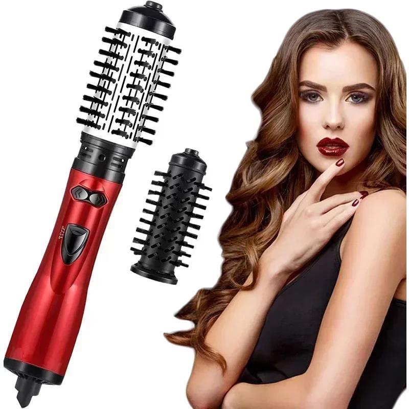 3 In 1 Rotating Hair Dryer Electric Comb Hair Straightener Brush Dryer Brush Hot Air Comb Negative Ion Hair Styler Comb