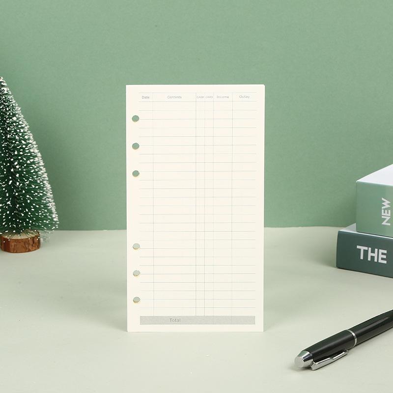 A5 A6 A7 Volné listy Náplň do notebooku Spirálová pořadač Vnitřní strana Týdně Měsíčně Úkol Čára Bodová mřížka Uvnitř papírnictví