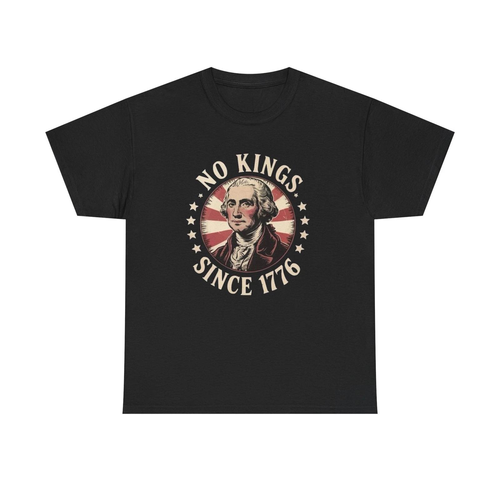 No Kings 1776 Graphic T Shirt Unisex Heavy Cotton Tee NEW 4XL