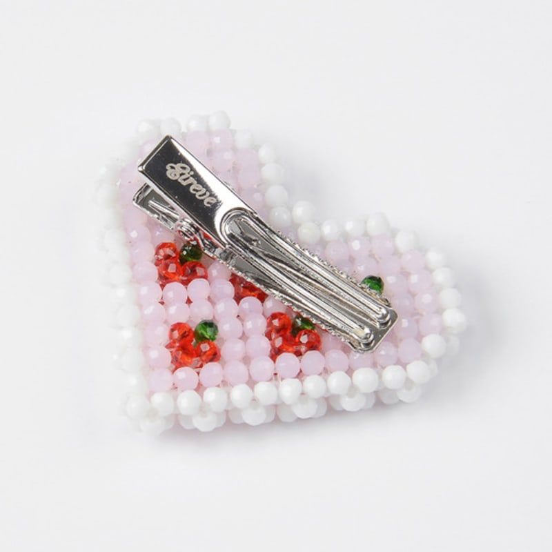 Eireve MILKY STRAWBERRY HEART HAIR CLIP
