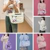 Stylish Hello Kitty Melodic Kuromi Plush Fabric Handheld And Crossbody Bag For Girls