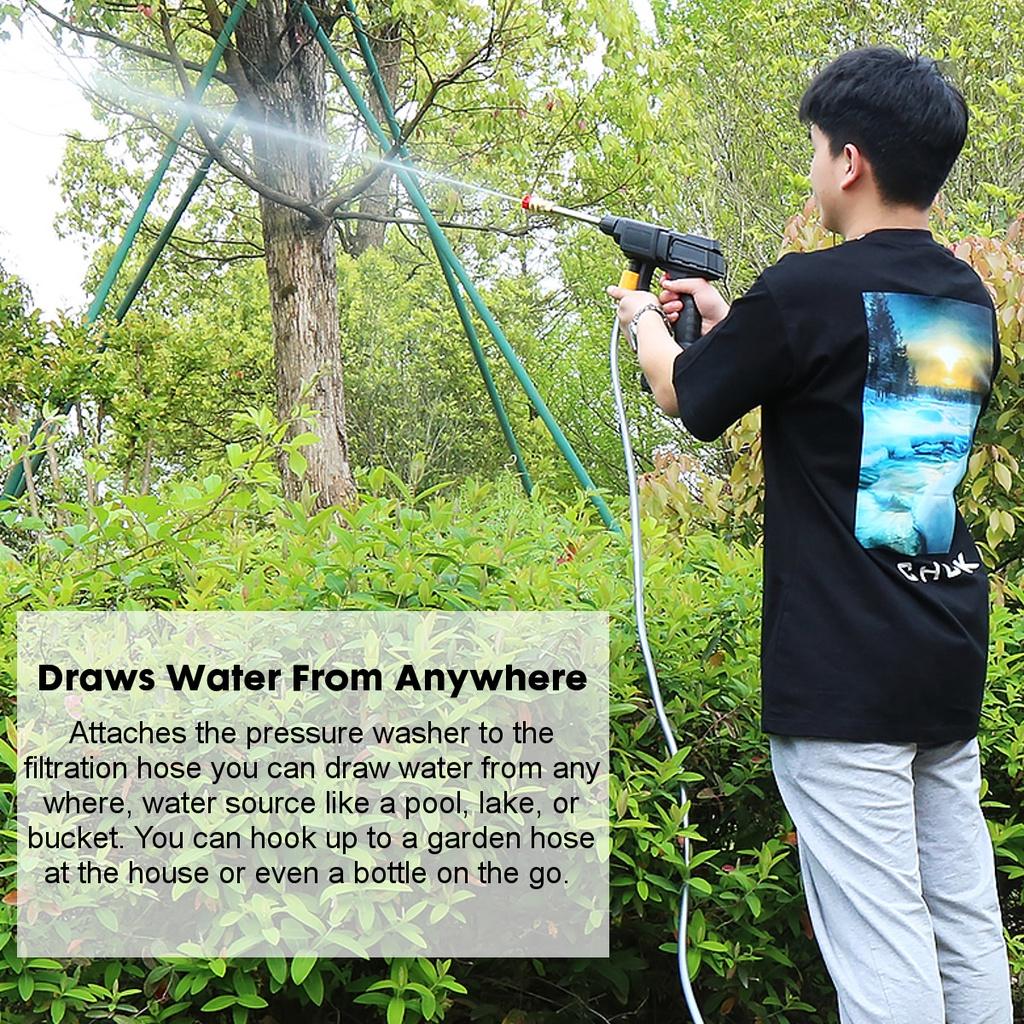 40 Bar Electric Wireless Car Washer 15000mAh High Pressure Cordless Portable Spray Foam for 98VF Battery Rechargeable