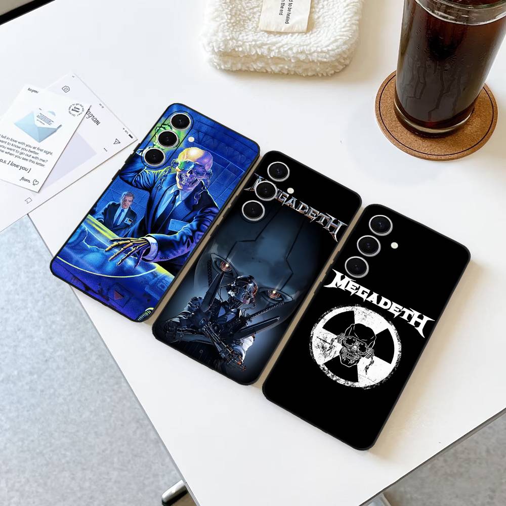 M-Megadeth Logo Handyhülle Für Samsung S 24 Fe 25 Ultra Plus 20 Lite 21 30 22 23 24 22 Ultra 5G Fundas