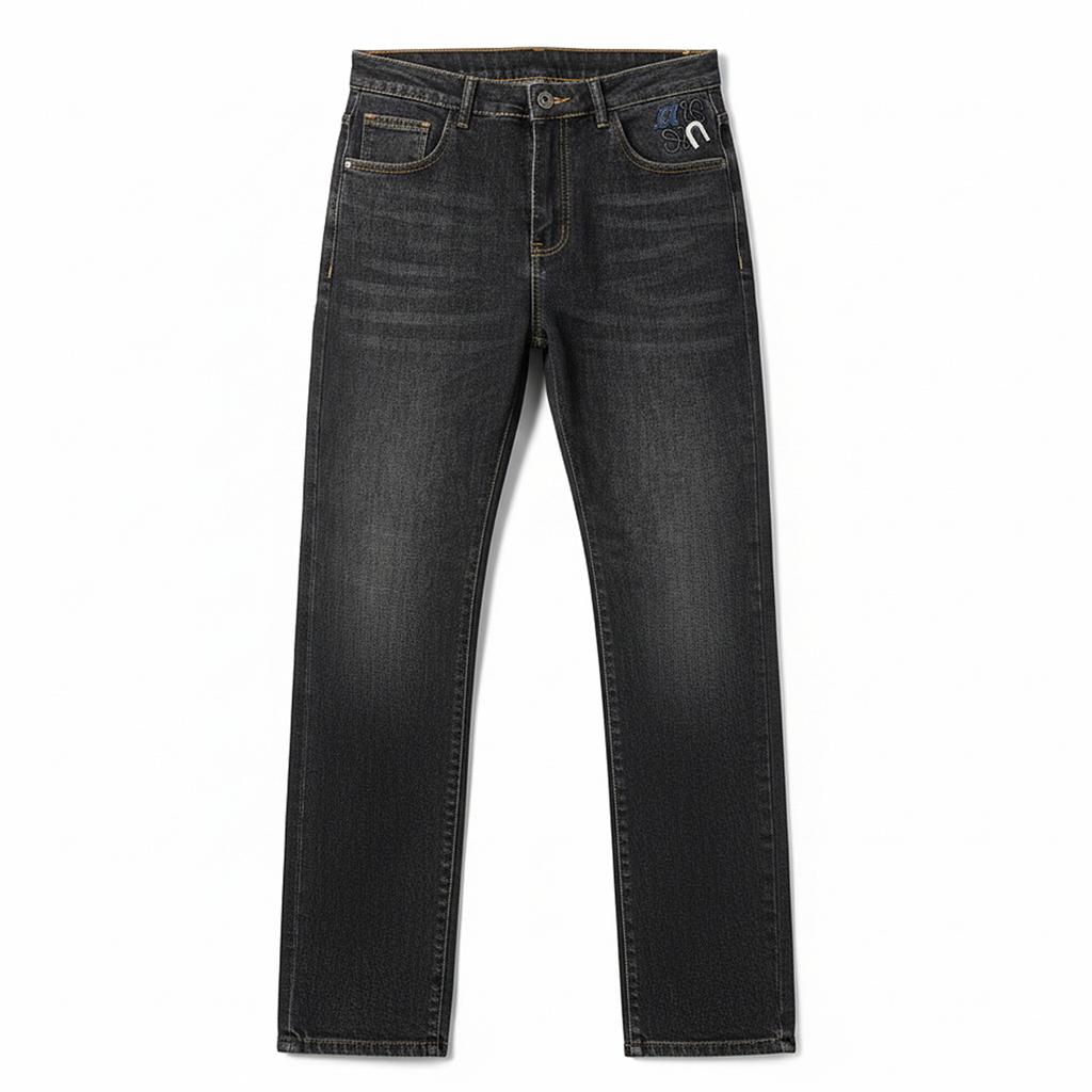 Hodo Jeans Men's Black Moderate Straight Fit Pants HPM40K06370-LY-C