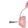 2023-inch Bluetooth Earphones with Illuminated Cat Ears, Cute Wireless Sports Stereo Headset for Women, Cat Ear Headphones, 5.0, LED, Sparkling,