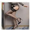 Sexy lace edge suspenders integrated mesh stockings, perspective sex stockings, stockings, over-the-knee pantyhose set