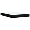 Box Spring Bed with Mattress Black 140 X 190 Cm Fabric