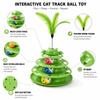 Multi Layer Interactive Cat Toy Spring Wand Cat Turntable Toy Feather Teaser  Kitten Entertainment