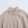 2024 New Arrival Fashion Silm Lapel Curling Short Sleeve Linen Blended Mini Shirt Dress 0387059
