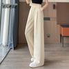 Xuezf Fei Women's High-Waist Draped Straight Leg Casual Pants