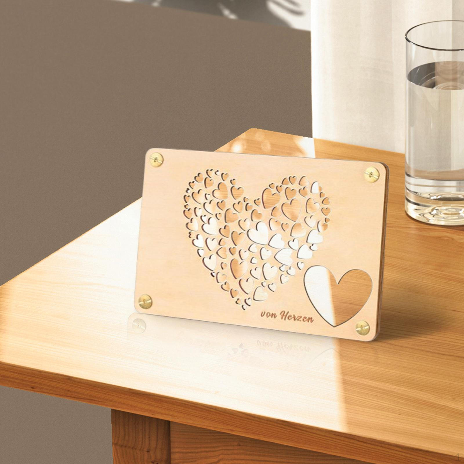 

Деревянный держатель для денег, коробка для поздравительной открытки на день рождения, декоративный зажим для украшения конверта на день святого валентина Light Color